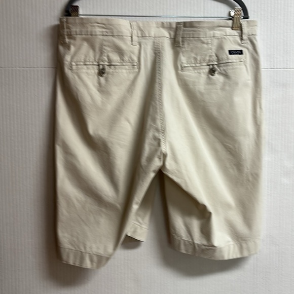 Chaps Stretch Men's Khaki Shorts W/Belt Loops Pockets On Front & Back Size 36 - Picture 5 of 9